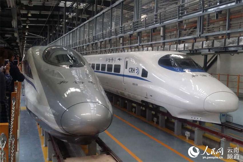 中国高铁动车顺利入滇 云南高铁将进入联调联