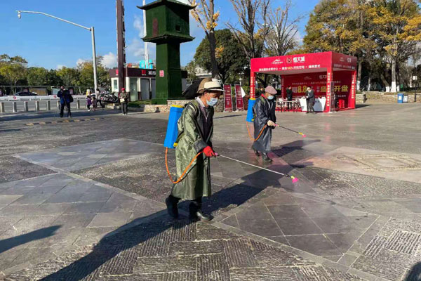 官渡區深入推進“常消毒”專項行動。攝影：熊艷琳