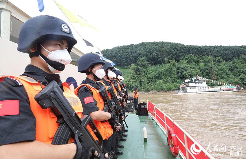 第108次中老緬泰湄公河聯合巡邏執法啟動。雲南省公安廳供圖