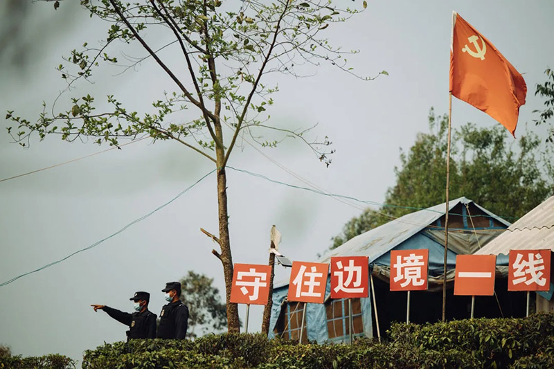 民警堅守邊境一線。