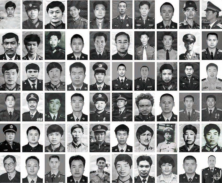 40年来牺牲的云南禁毒英雄群像。云南省公安厅禁毒局供图