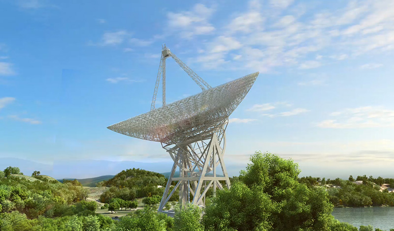 普洱市景东县120m脉冲星射电望远镜。