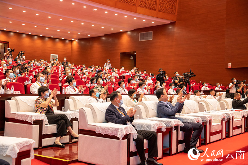 9月14日晚，第九屆亞洲微電影藝術節在雲南省臨滄市開幕，圖為開幕式現場。人民網 虎遵會攝