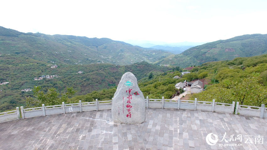 “中國核桃第一村”觀景台。楊福軍攝