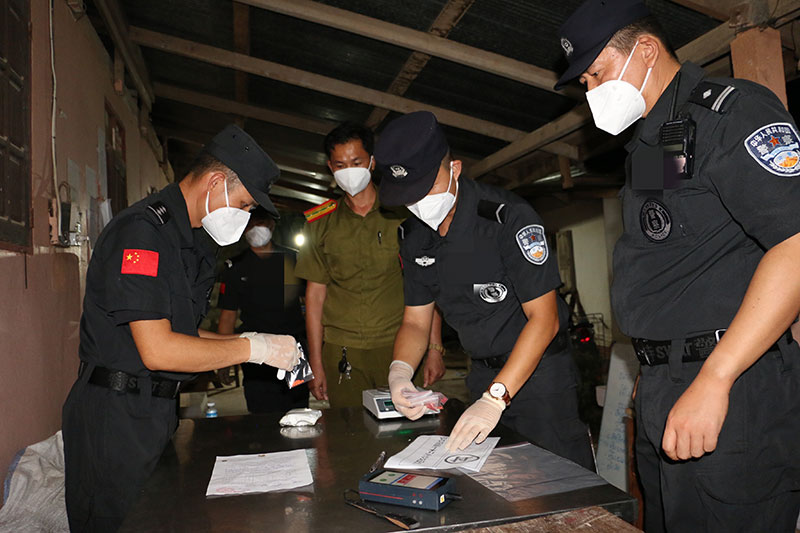 中老警方联合缴获冰毒734公斤。 云南省公安厅水上巡逻总队供图
