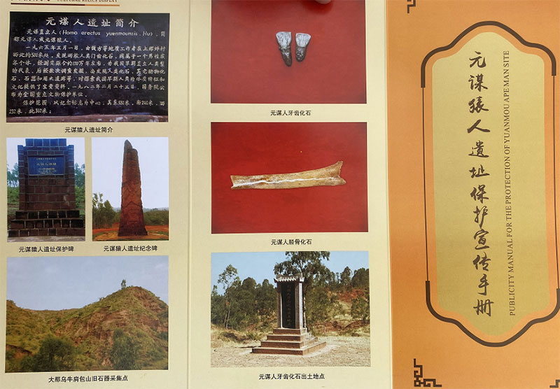 元謀猿人遺址保護宣傳手冊。