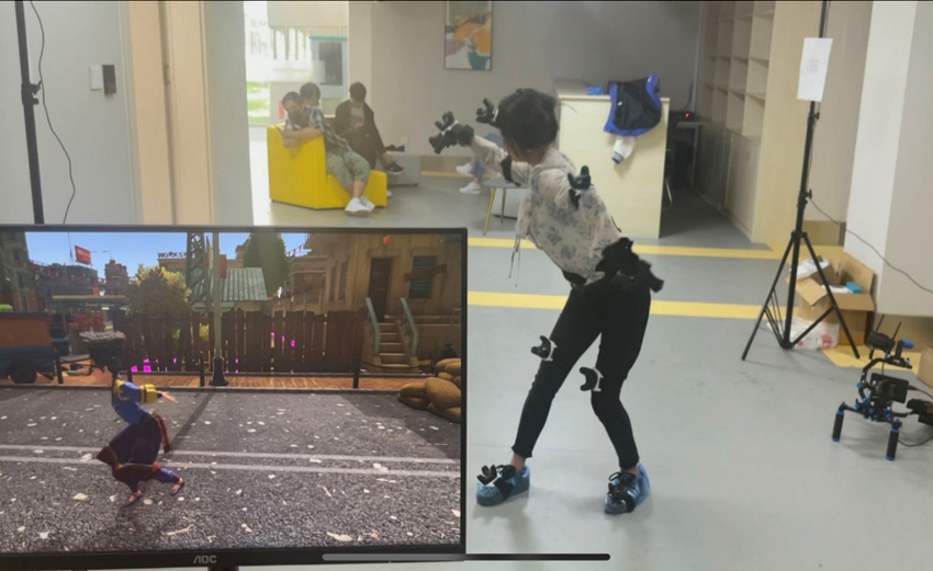 “Mocap動作管家”功能展示現場。雲南大學供圖