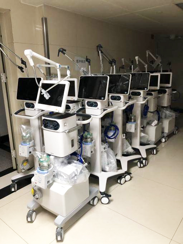 2云南大学附属医院紧急采购的呼吸机。云南大学附属医院供图