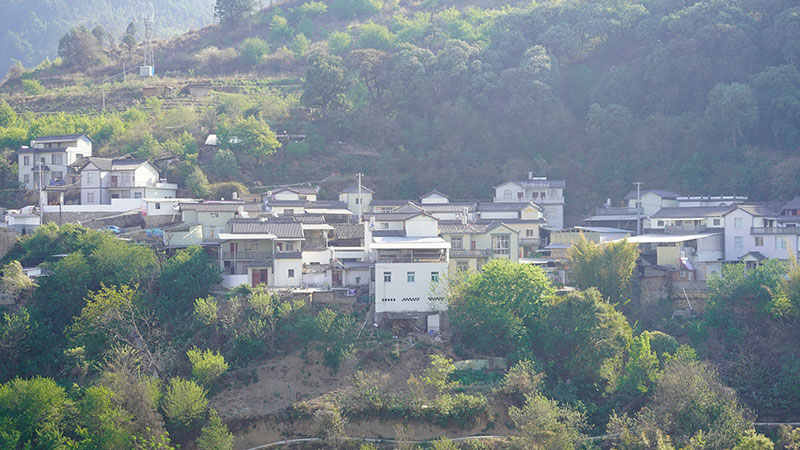 三转弯村全景。胡语珊摄