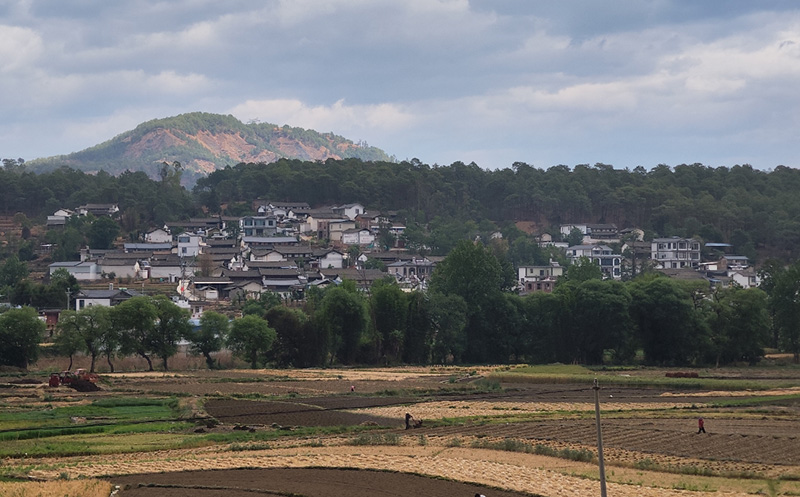 勤劳村远眺。