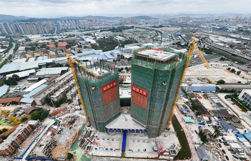 【2】建设中的电建科研大厦。朱贞瑞摄