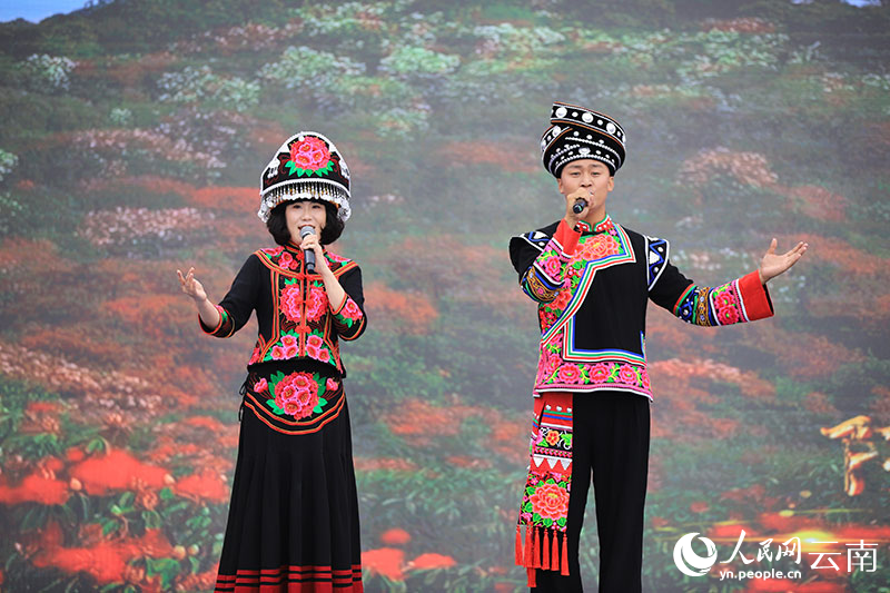 主题歌曲《锦绣南华》在开幕式上发布。人民网记者 李发兴摄