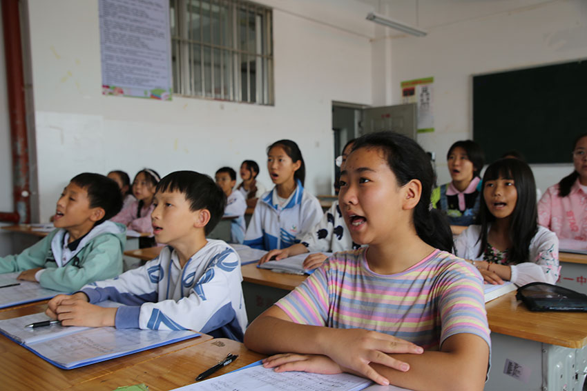 弥渡小河淌水少年合唱团的日常训练。向晓英摄