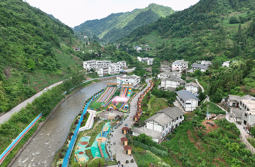 航拍赤水河（扎西段）。