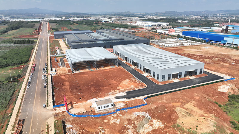师宗县年产20万吨螺旋钢管加工产业园。
