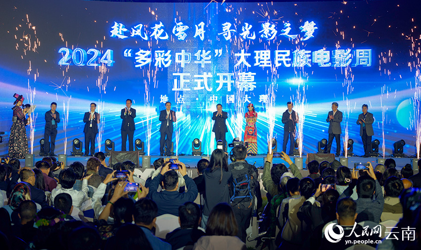 2024年“多彩中华”大理民族电影周开幕式现场。杨继培摄