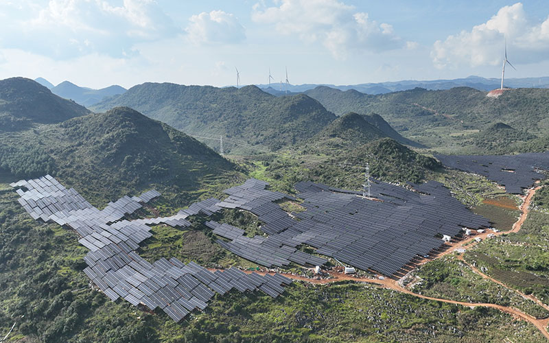 雙羊洞發電項目航拍全景（9月18日-資道勇-攝）。