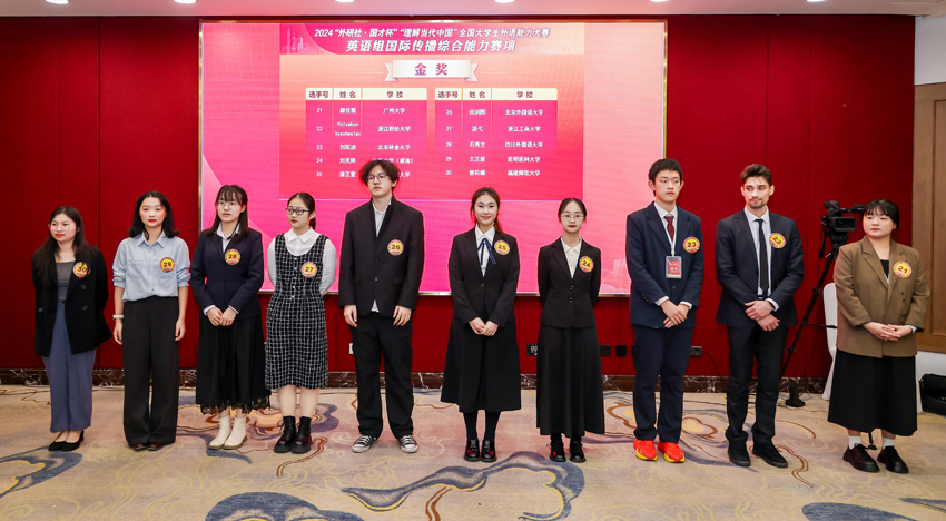 英语组国际传播综合能力赛项金奖选手（全国决赛）。昆明医科大学供图