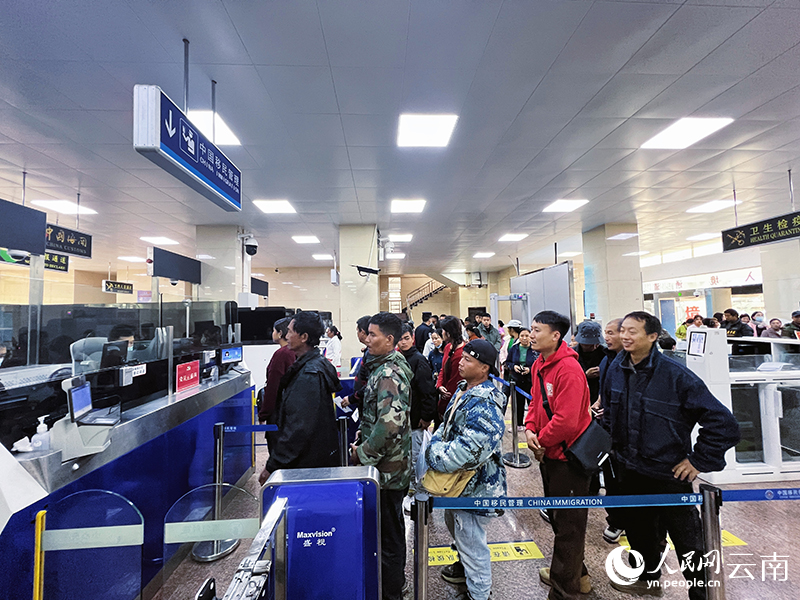 1月15日，入境旅客有候检。彭梦平摄