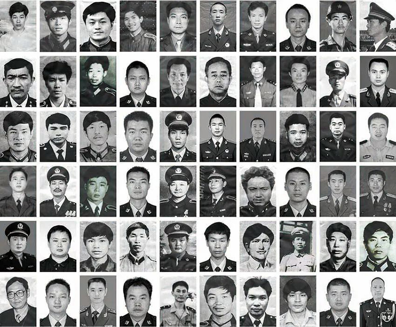 43年來犧牲的雲南禁毒英雄群像。雲南省公安廳供圖