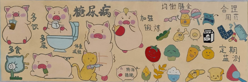 昆明医科大学下穿隧道墙绘作品。昆明医科大学供图