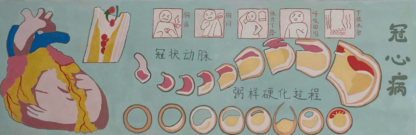 昆明医科大学下穿隧道墙绘作品。昆明医科大学供图