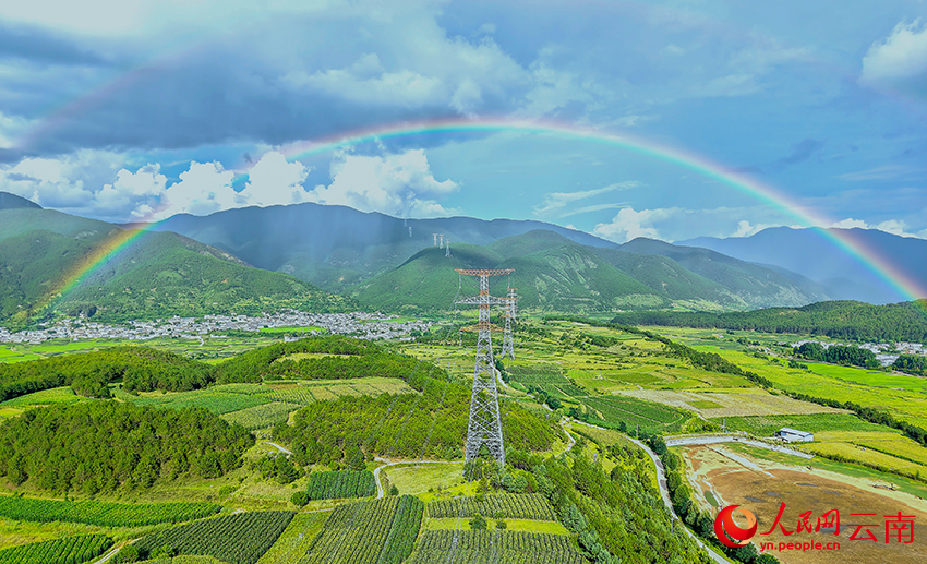 剑川田园彩虹美景。施寿昌摄