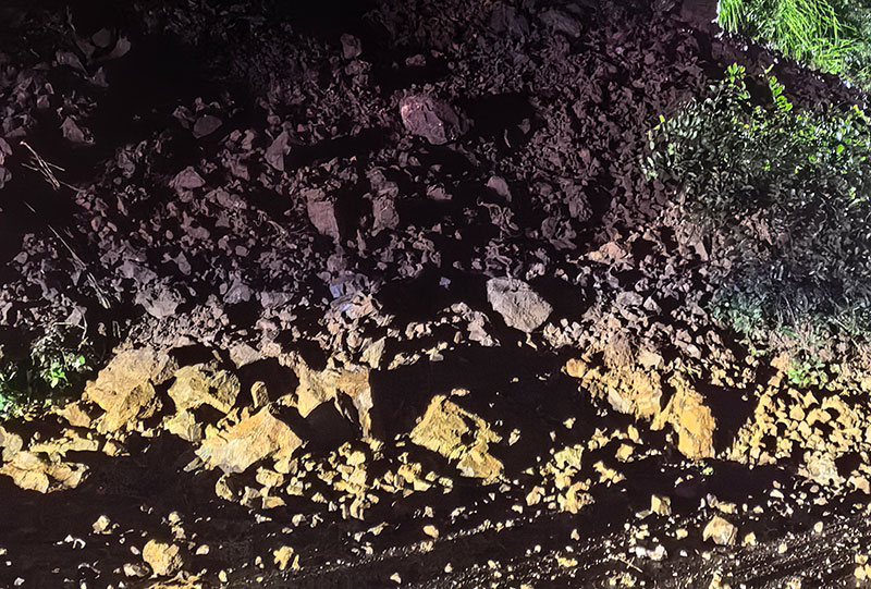 山体滑坡现场。曲靖公安供图