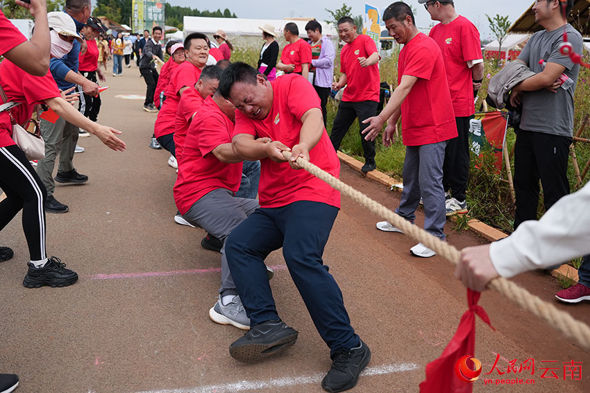 拔河比赛。人民网记者 李发兴摄
