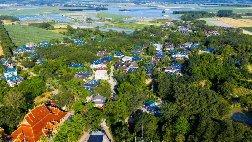 “三曼”村航拍图。