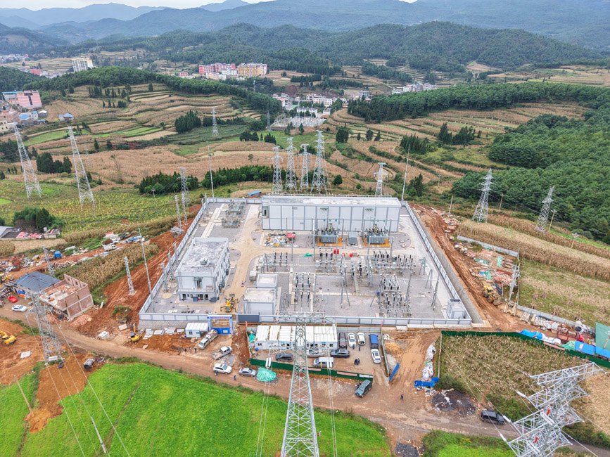 110千伏曲靖富源布都变电站。肖本华摄