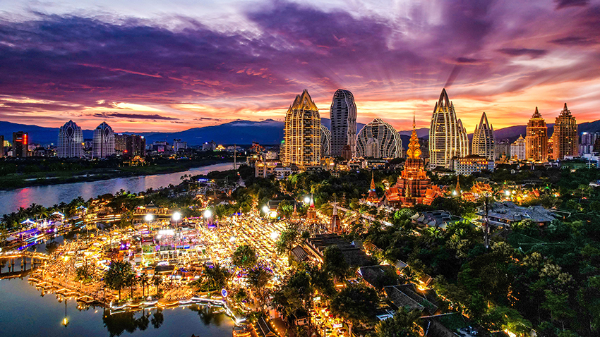 西双版纳城市航拍图。西双版纳州融媒体中心供图