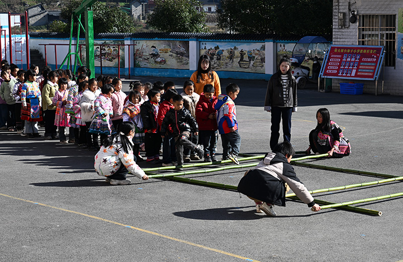 小海子小學大課間。