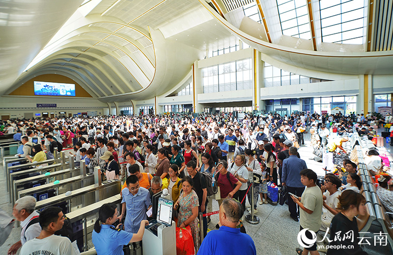 “象”往之地西双版纳站客流节节攀升。纳建博摄