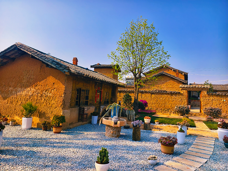 雨露乡花树大村旅居小院。李燕摄