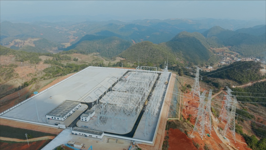 圖為220千伏龍潭輸變電工程航拍。