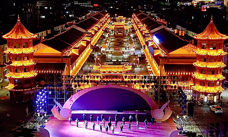 電力保障梁河葫蘆絲文化節燈火璀璨