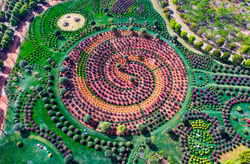 弥勒“球球园”景观。弥勒市委宣传部供图