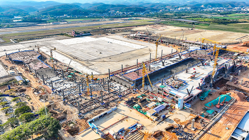 圖片四:西雙版納機場T3航站樓項目施工現場