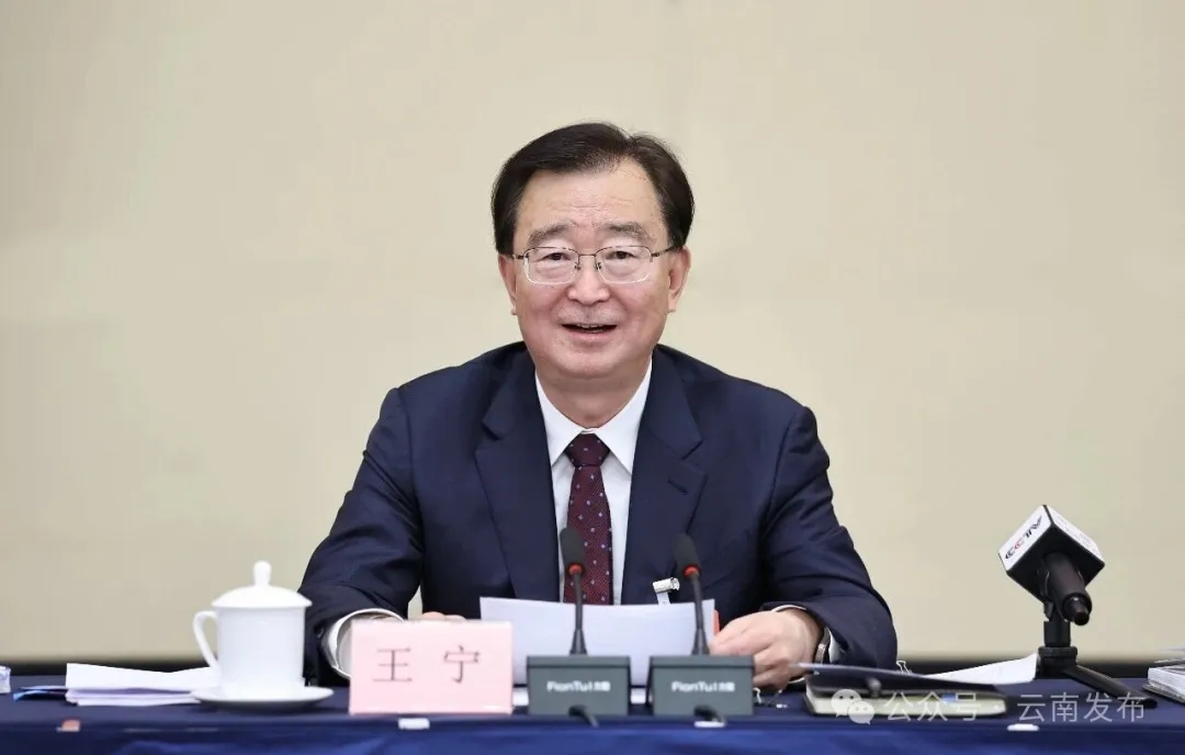 3月7日，在十四届全国人大四次会议云南省代表团举行的开放日活动上，王宁回答记者提问。陈飞 胡妤雅 摄