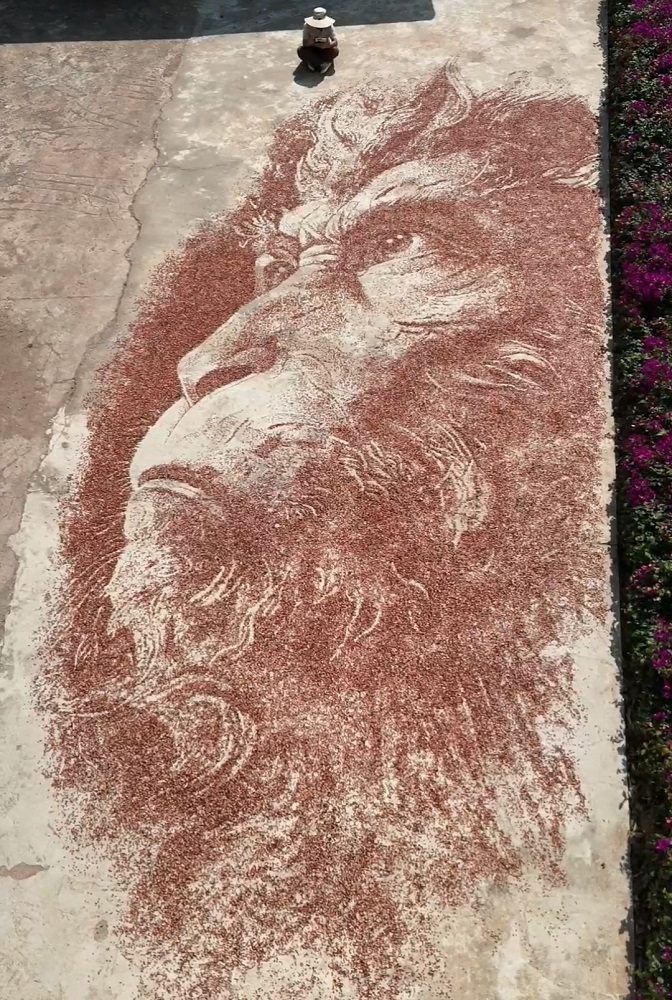 宁思画的孙悟空。视频截图