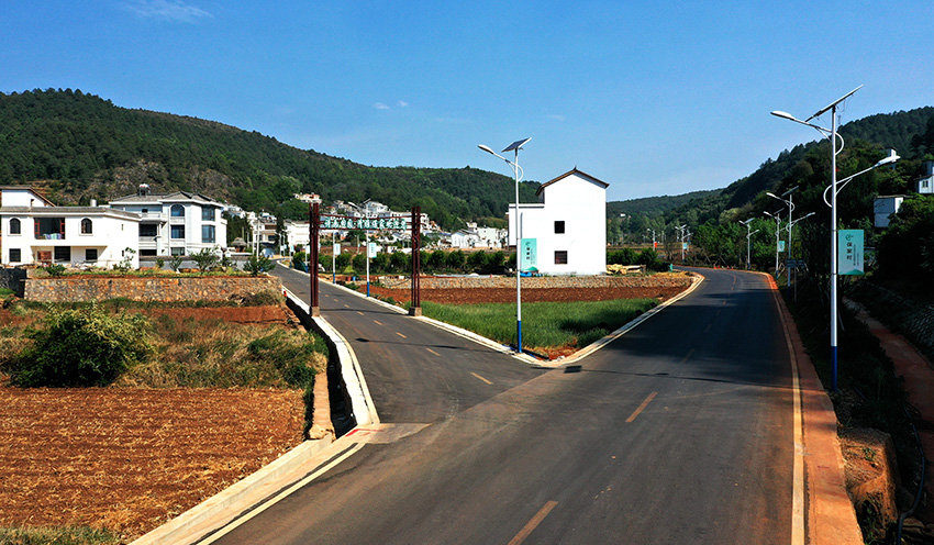 宽阔的进村路。