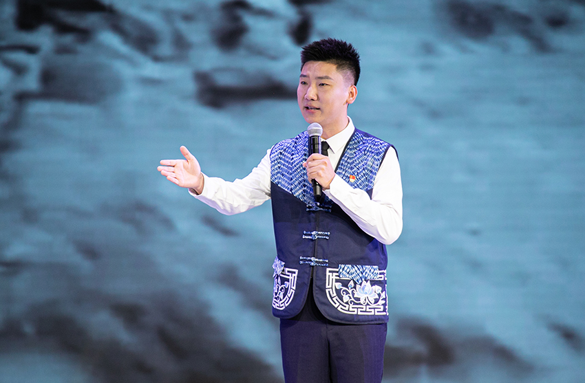崔恩铭在宣讲现场。受访者供图