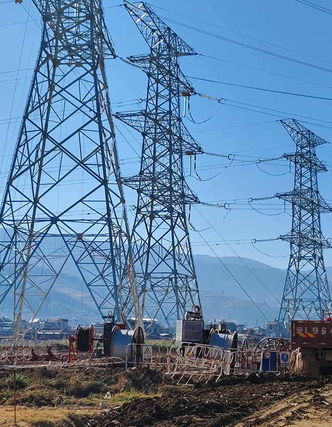 箐门口光伏发电项目220千伏接网工程建设现场2-冯林兵-摄