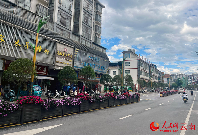 改造后的城区道路宽敞美丽。人民网记者 程浩摄