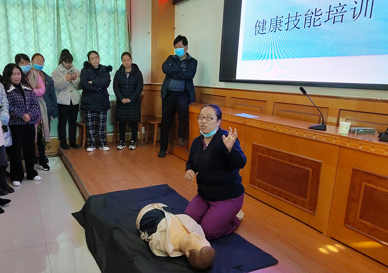 昌宁县健康技能培训现场。昌宁县疾病预防控制中心供图