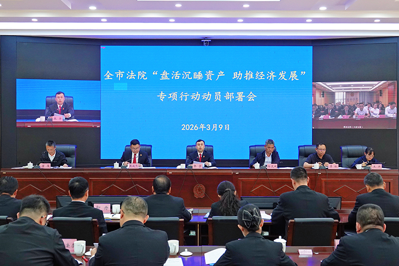 普洱市中级人民法院召开全市法院“盘活沉睡资产、助推经济发展”专项行动动员部署会。