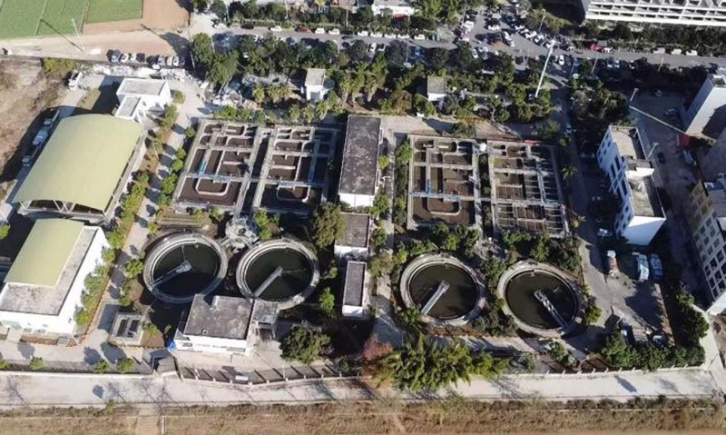 大理宾川污水处理厂鸟瞰图