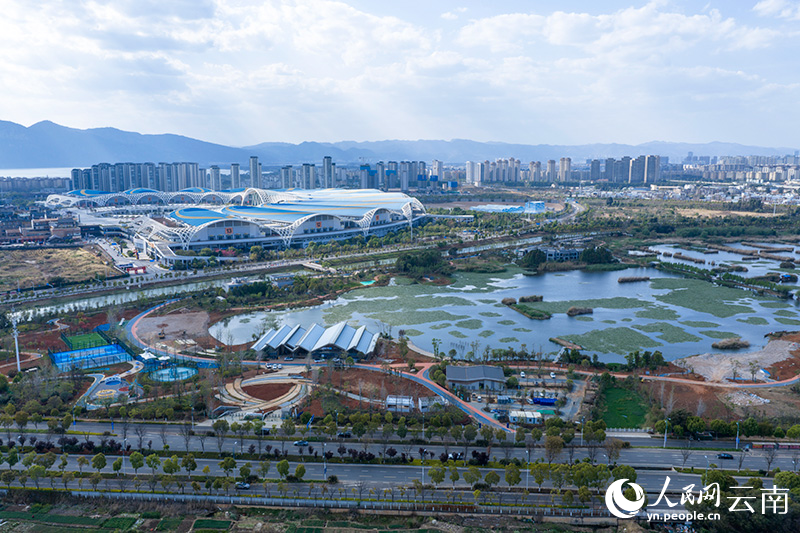 提升改造中的五甲塘濕地公園。王正鵬攝