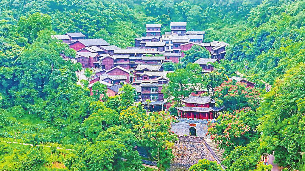 六郎城村全景。六郎城·仙草秘境景区供图